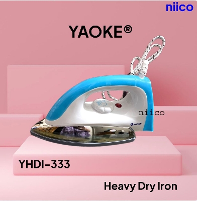 Picture of Yaoke  Ceramic Soleplate Heavy Weight Dry Iron - Iron Machine Model : YHDI -333- Effortlessly Iron Clothes With Automatic Heavy-Weight Dry Iron:1 Year Warranty