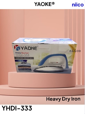 Picture of Yaoke  Ceramic Soleplate Heavy Weight Dry Iron - Iron Machine Model : YHDI -333- Effortlessly Iron Clothes With Automatic Heavy-Weight Dry Iron:1 Year Warranty