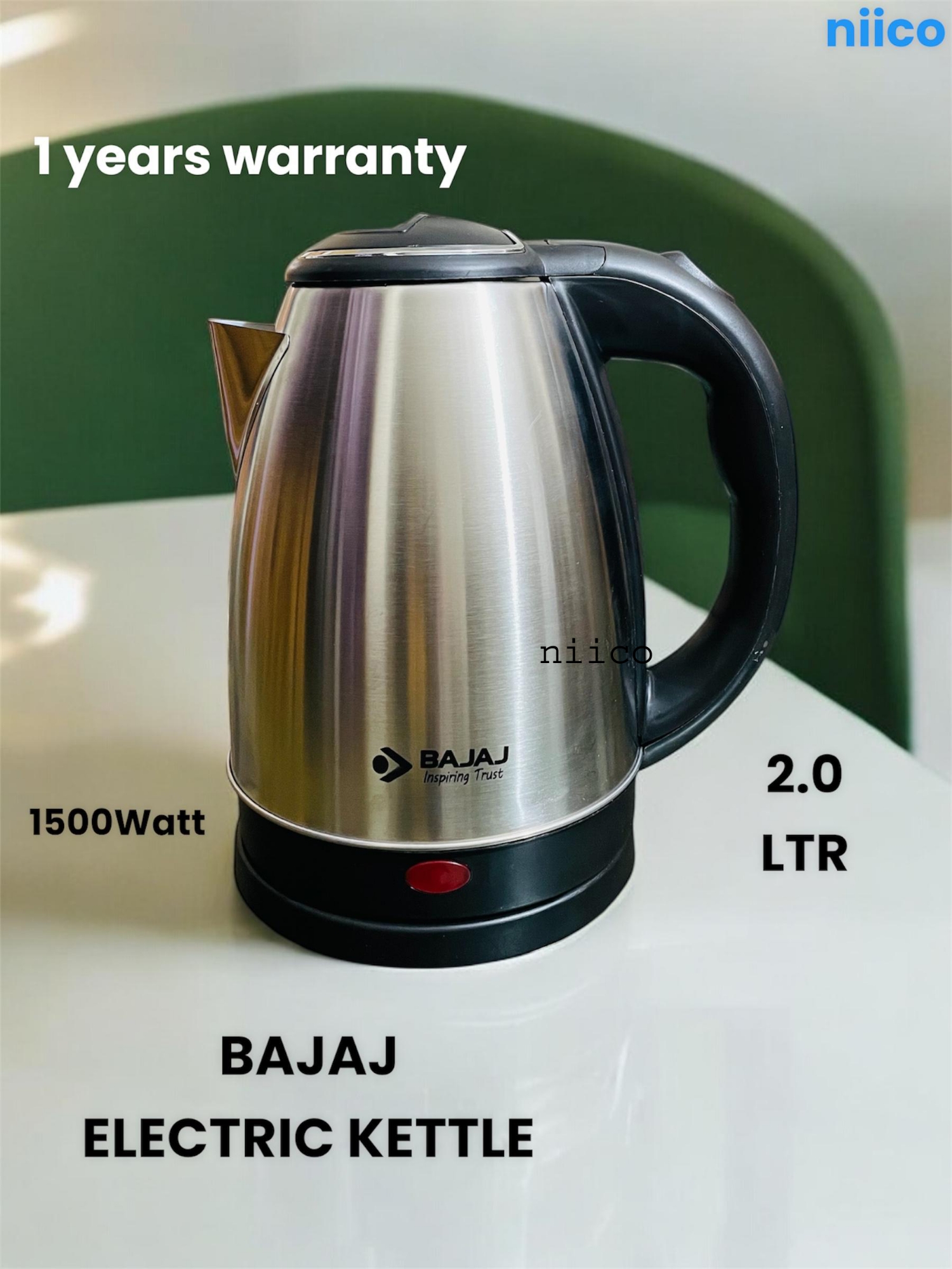 Picture of Bajaj Heavy Duty Electric Kettle  = 2.0 Liter (1 Years Warranty)