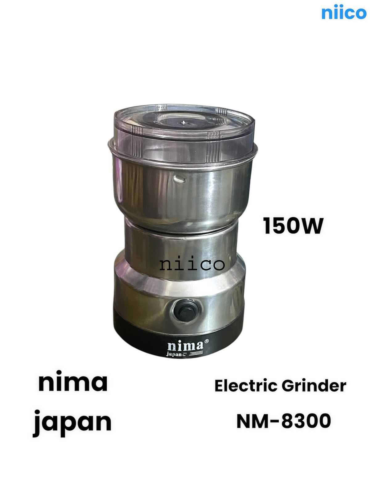 Picture of Nima Heavy Duty Electric Blender / Electric Spice Grinder & Juicer With  Stainless Steel Bowl  Model -8300 (18 Month Warranty)