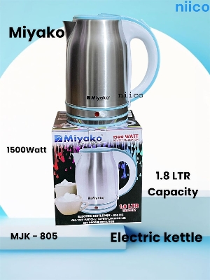 Picture of Miyako Durable  Heavy Duty Stainless steel Electric Kettle Model  =MJK 805- 1.8  Liter (1 Years Warranty)