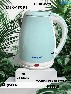 Picture of Miyako Durable  Heavy Dutty Electric Kettle Double Layer   Model  =MJK 180 PS- 1.8  Liter (1 Years Warranty)