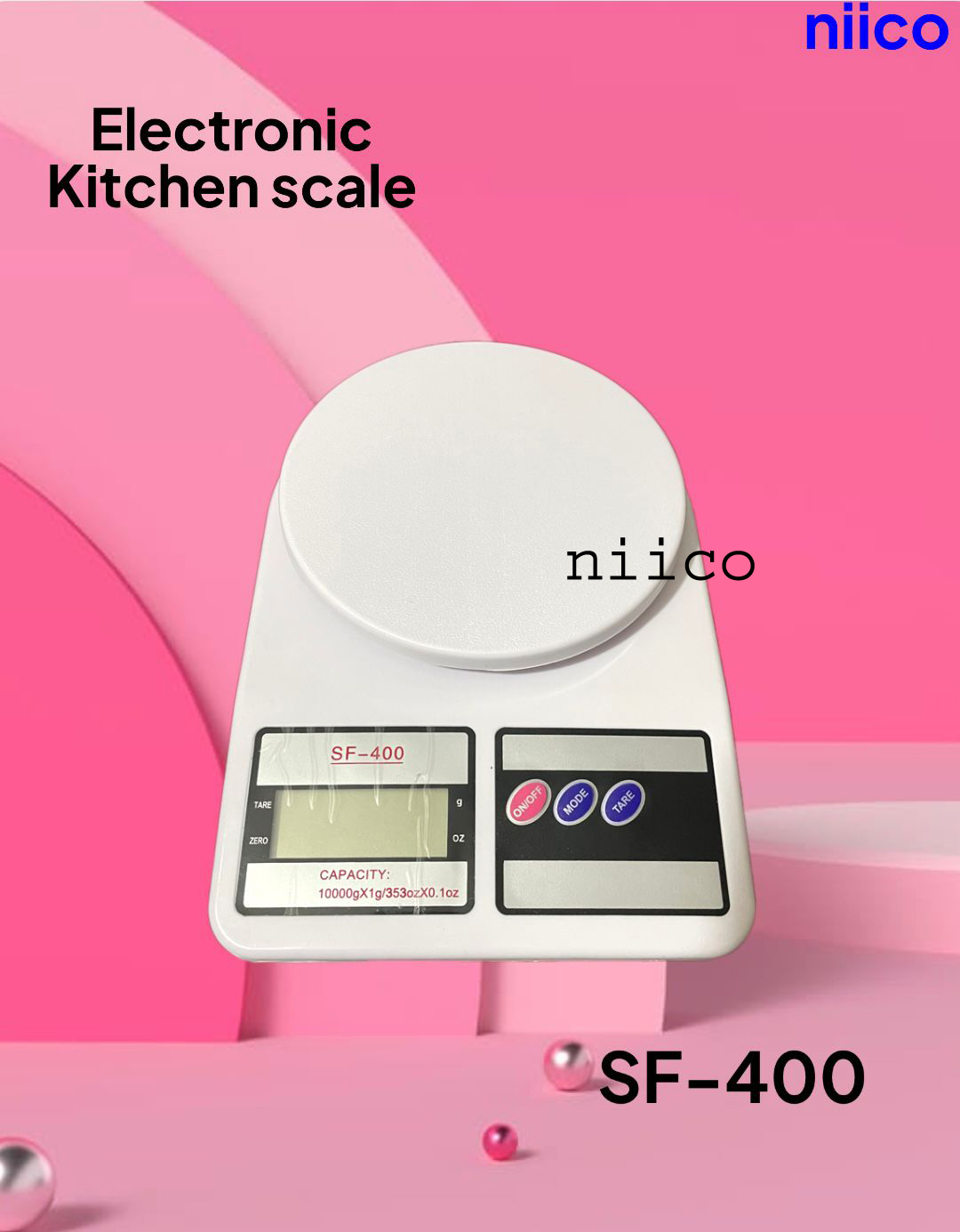 Picture of DigitalElectronic  Kitchen Scale  Machine Multipurpose Electronic Weight Scale with Backlit LCD Display for Measuring Food, Cake, Vegetable, Fruit Weighing Scale-1 Year Warranty