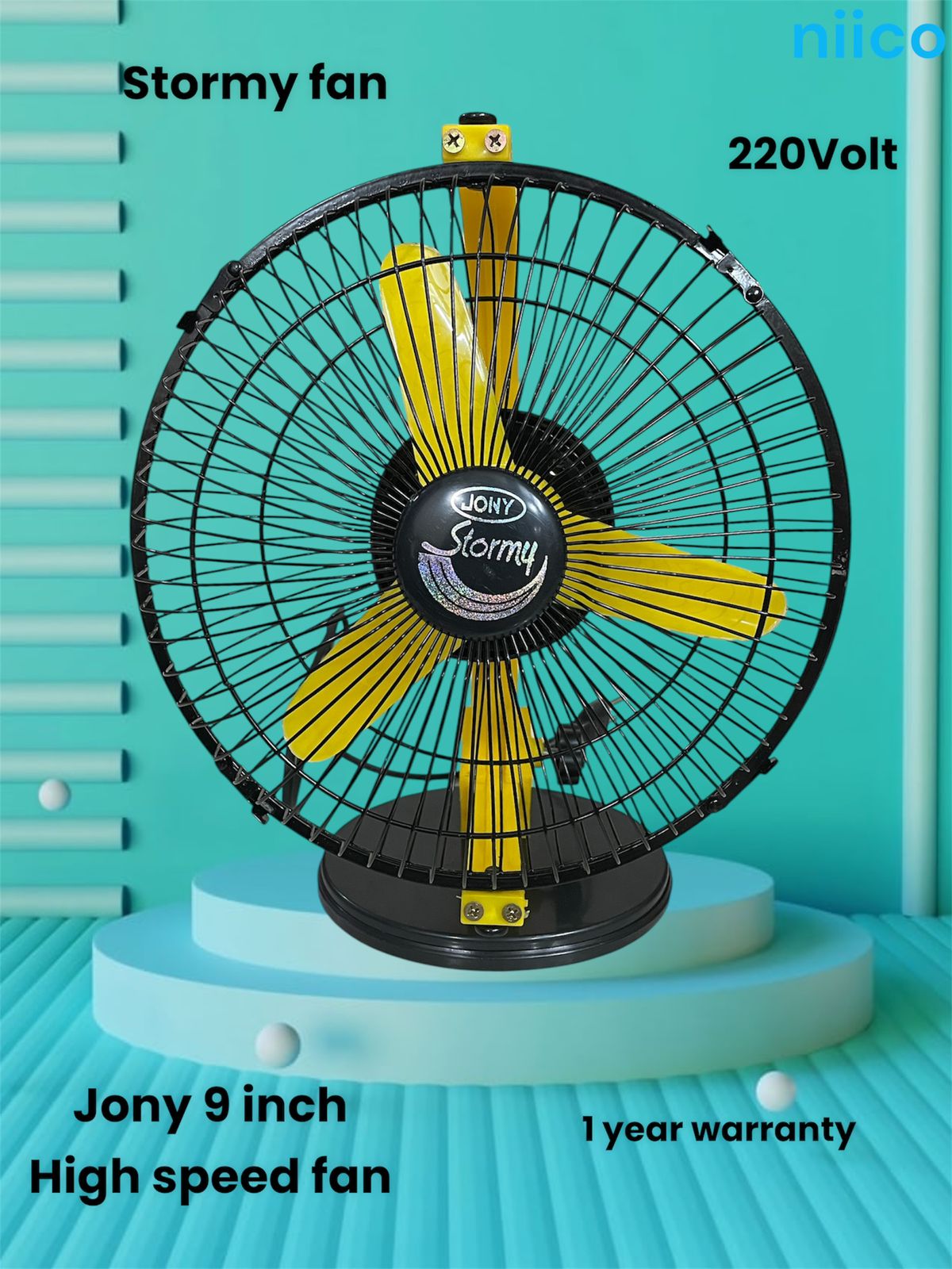 Picture of Jony 9 Inch 3 Pakaha Copper Motor Hi-Speed Fan with 1 year warranty Durable Product Life Time-15 Year
