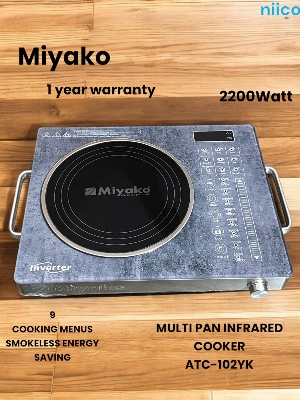 Picture of Miyako  Multi  Pan Infrared Cooker  Energy Savings & Smokeless  Capacity : 2200 Watt-Any Type Of Pan-1 Year Warranty-Model-ACT-102