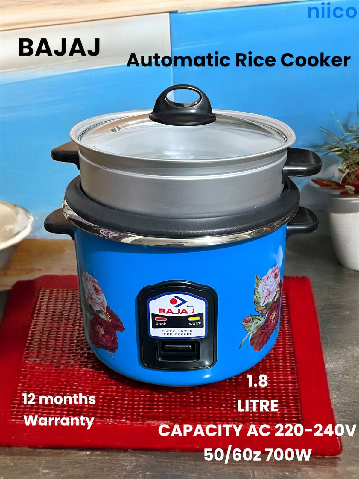 Picture of Bajaj Automatic Rice Cooker -1.8 Liter Capacity( 1 year Warranty}-10 Year Life Time Heavy Duty Product