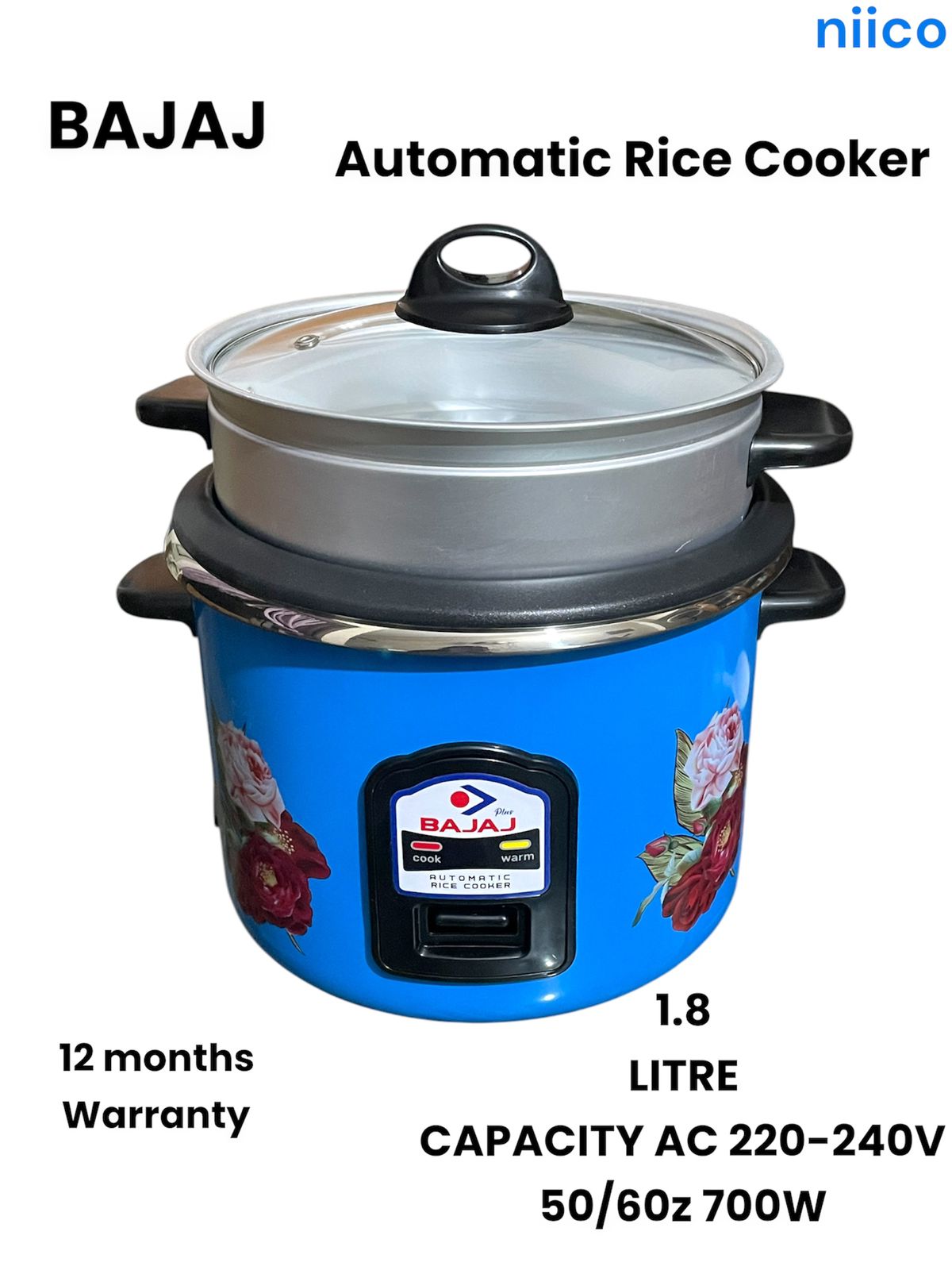 Picture of Bajaj Automatic Rice Cooker -1.8 Liter Capacity( 1 year Warranty}-10 Year Life Time Heavy Duty Product