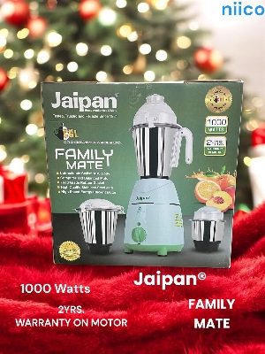 Picture of Jaipan Faimaly Mate 1000 WATTS Heavy Duty  MOTOR  Mixer Blender 3 Stainless Steel Jar 100 Percent Cooper Blender: (2 Year Warranty)