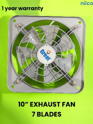 Picture of Exhaust Fan  Lonh Lasting  National Deluxe 10 inch 7 Blade Steel  Body & Pakha =1 Year warranty