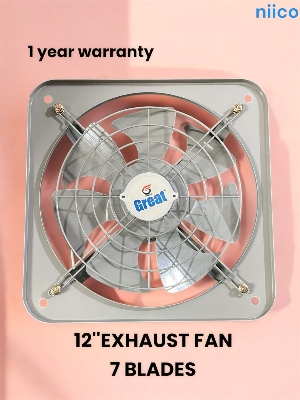Picture of Exhaust Fan  Lonh Lasting  National Deluxe 12 inch 7 Blade Steel  Body & Pakha =1 Year warranty