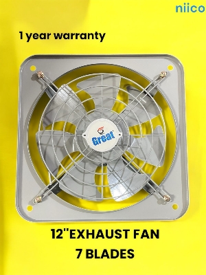 Picture of Exhaust Fan  Lonh Lasting  National Deluxe 12 inch 7 Blade Steel  Body & Pakha =1 Year warranty