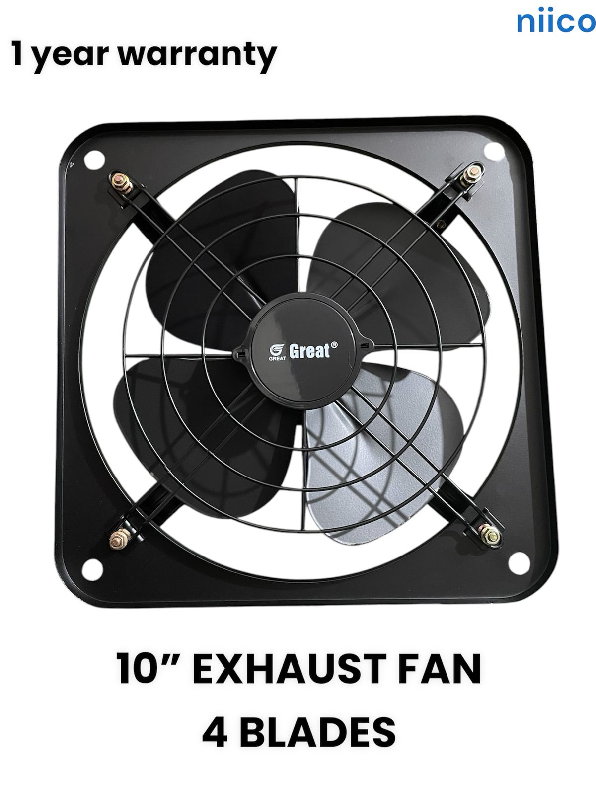 Picture of Exhaust Fan  Lonh Lasting  National Deluxe 10 inch 4 Blade Steel  Body & Pakha =1 Year warranty