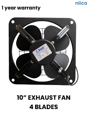 Picture of Exhaust Fan  Lonh Lasting  National Deluxe 10 inch 4 Blade Steel  Body & Pakha =1 Year warranty