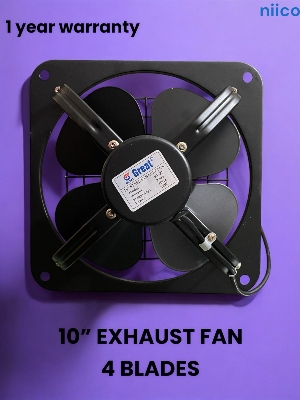 Picture of Exhaust Fan  Lonh Lasting  National Deluxe 10 inch 4 Blade Steel  Body & Pakha =1 Year warranty