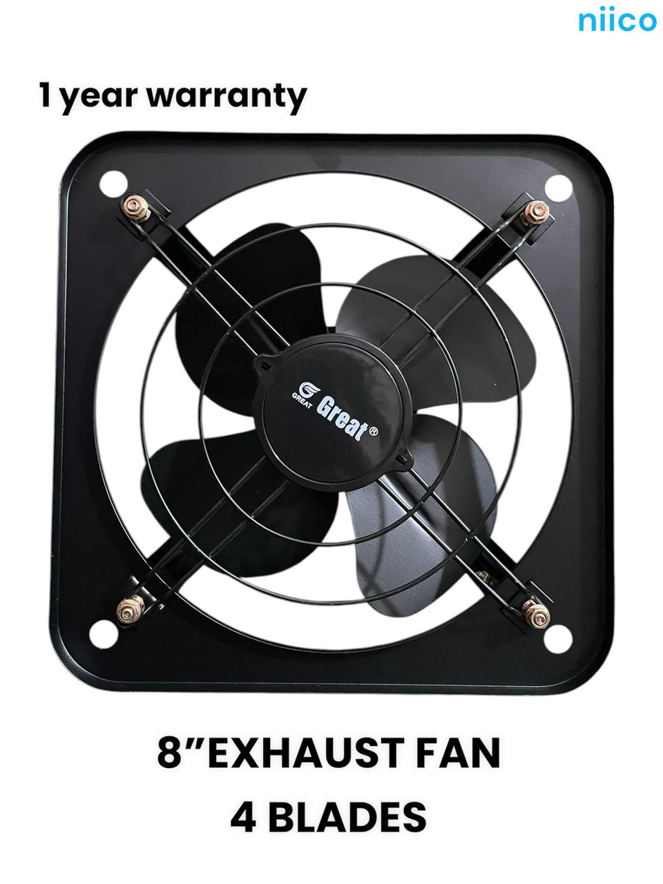 Picture of Exhaust Fan  Lonh Lasting  National Deluxe 8 inch 4 Blade Steel  Body & Pakha =1 Year warranty