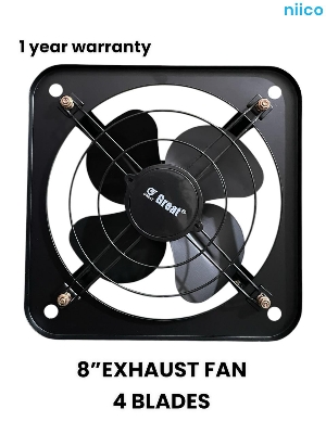 Picture of Exhaust Fan  Lonh Lasting  National Deluxe 8 inch 4 Blade Steel  Body & Pakha =1 Year warranty