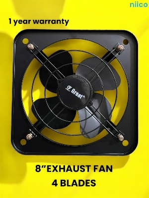 Picture of Exhaust Fan  Lonh Lasting  National Deluxe 8 inch 4 Blade Steel  Body & Pakha =1 Year warranty