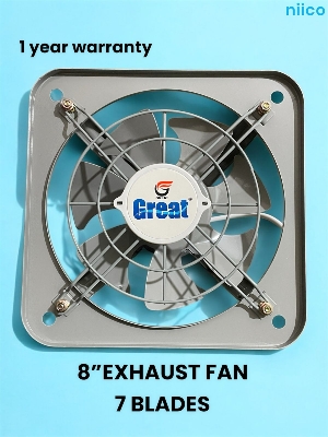 Picture of Exhaust Fan  Lonh Lasting  National Deluxe 8 inch 7 Blade Steel  Body & Pakha =1 Year warranty