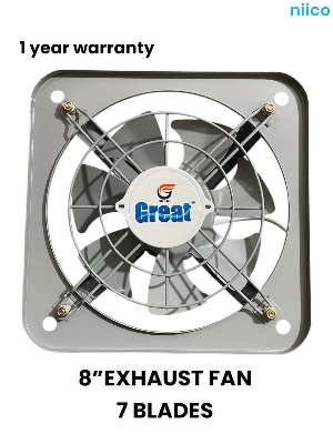 Picture of Exhaust Fan  Lonh Lasting  National Deluxe 8 inch 7 Blade Steel  Body & Pakha =1 Year warranty