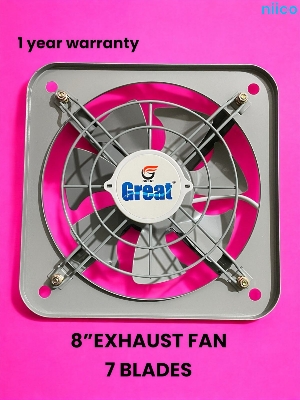Picture of Exhaust Fan  Lonh Lasting  National Deluxe 8 inch 7 Blade Steel  Body & Pakha =1 Year warranty