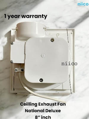 Picture of National Deluxe 8 inch Ceiling Exhust fan  =1 Year warranty Size(25X16X25.3 CM)