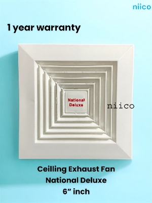 Picture of 6 inch Ceiling Exhust fan National Deluxe =1 Year warranty Size(20.5X13.5X20.5 CM)