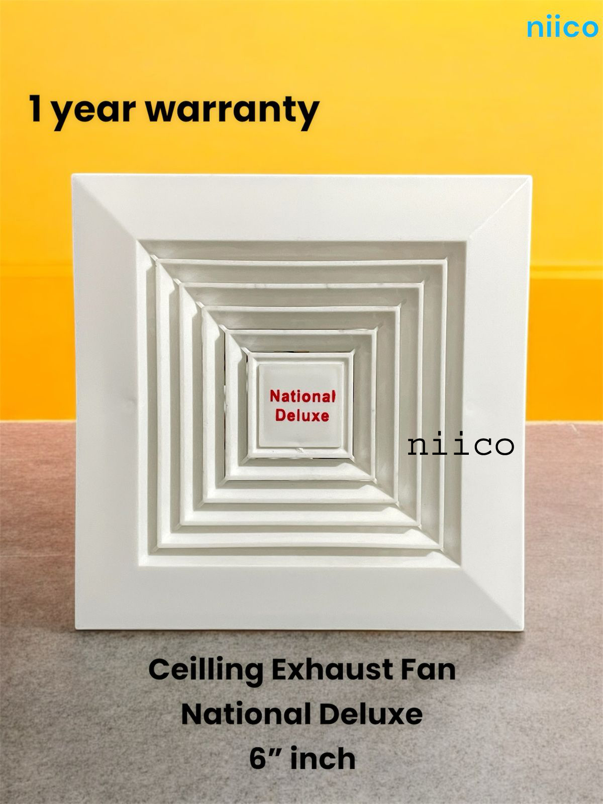 Picture of 6 inch Ceiling Exhust fan National Deluxe =1 Year warranty Size(20.5X13.5X20.5 CM)