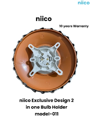 Picture of NIICO Exclusive Design 2 in 1 Bulb Holder Model-011 =1 Pice -(10 Year Warranty)