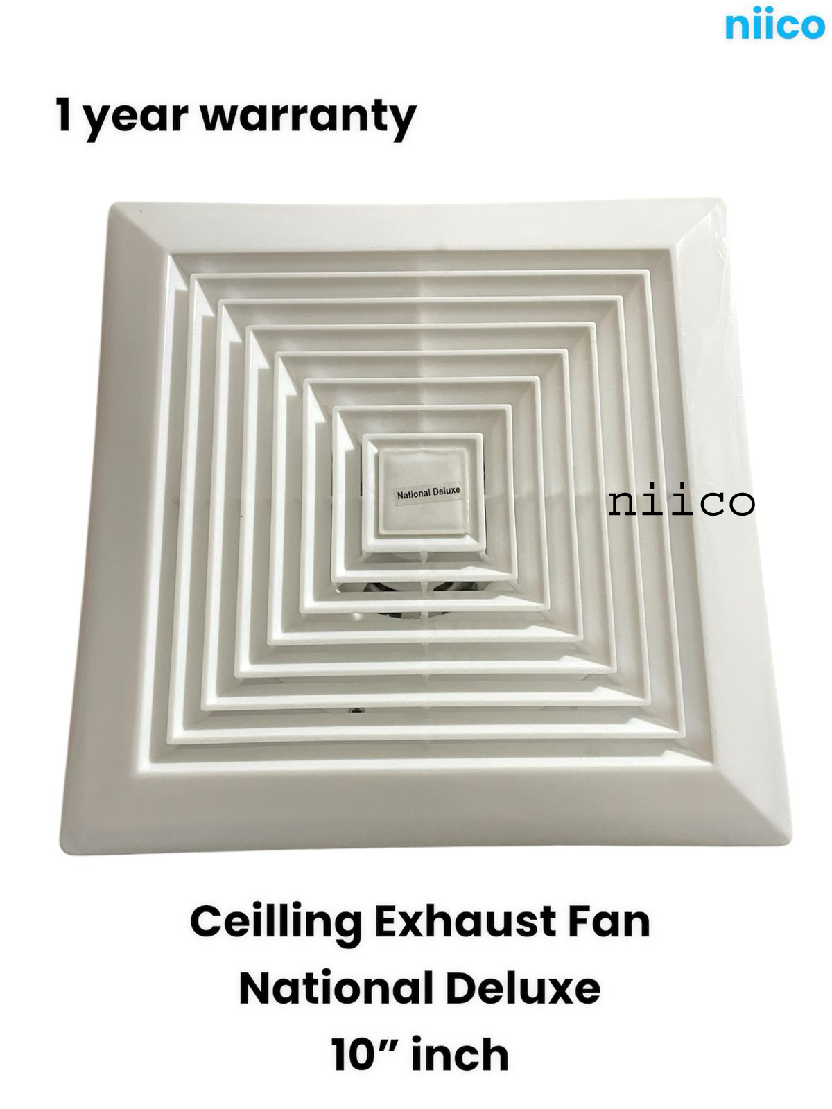 Picture of National Deluxe 10 inch Ceiling Exhust fan  =1 Year warranty Size