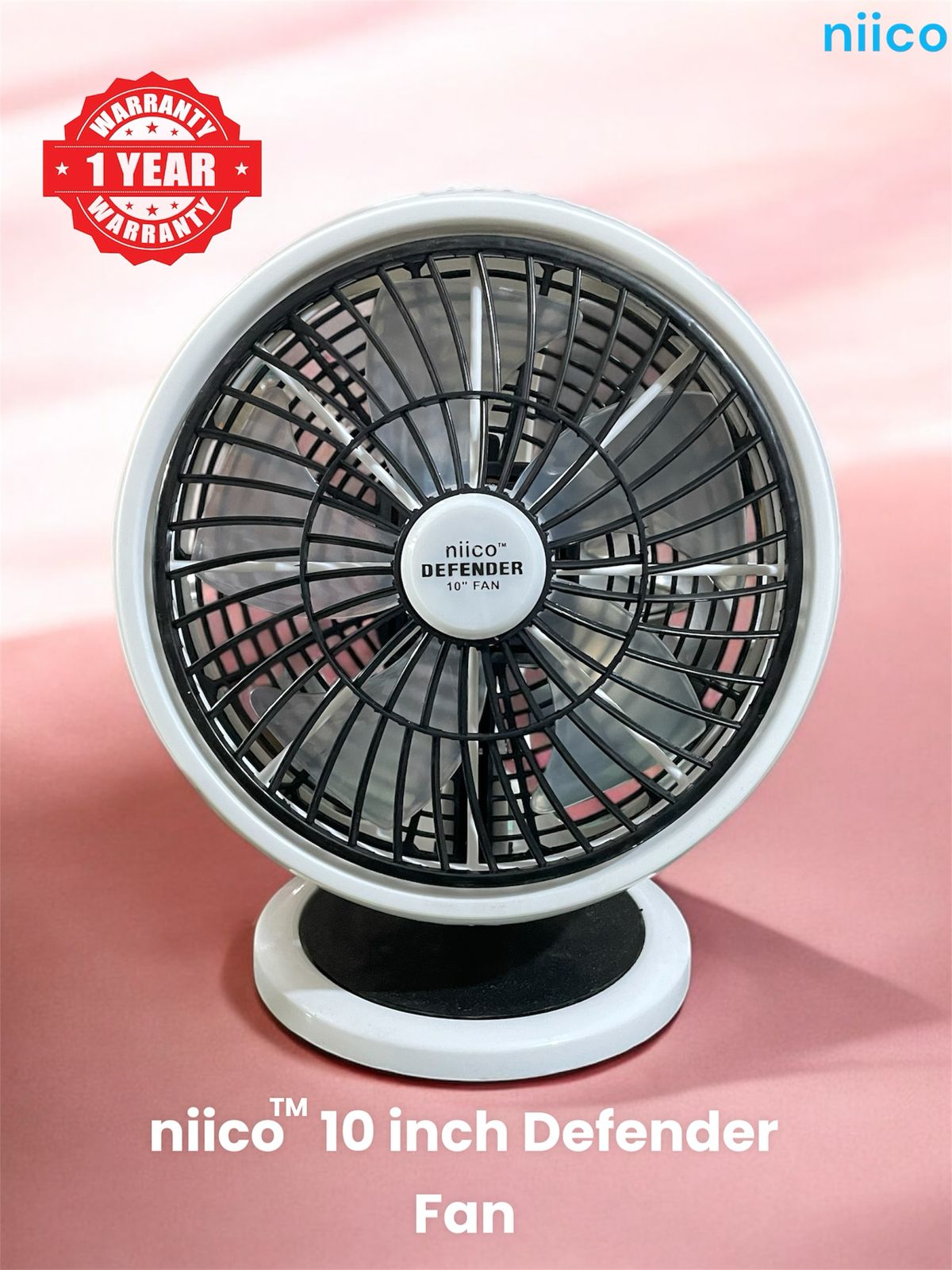 Picture of Niico Defender  হাই স্পিড মুভিং হেভি ডিউটি ডেস্ক ফ্যান-10 ইঞ্চি  With Air Circulation (এক বছরের ওয়ারেন্টি)=10 Year Life Time