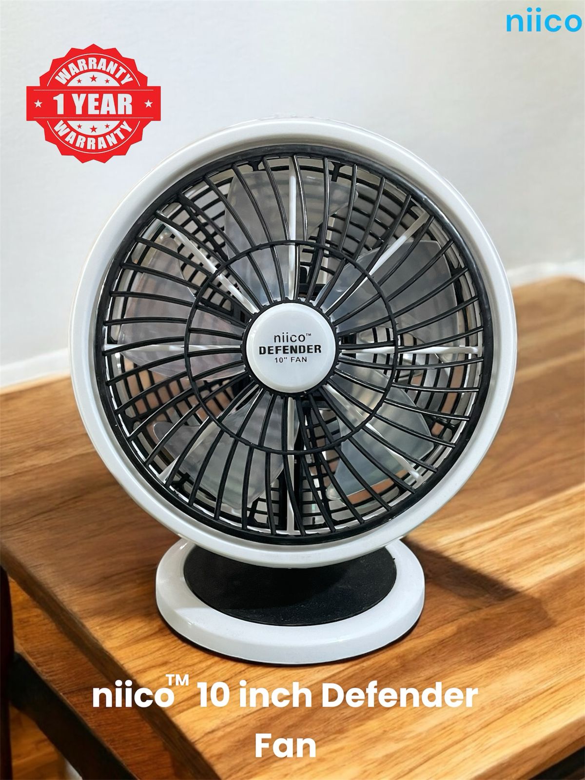 Picture of Niico Defender  হাই স্পিড মুভিং হেভি ডিউটি ডেস্ক ফ্যান-10 ইঞ্চি  With Air Circulation (এক বছরের ওয়ারেন্টি)=10 Year Life Time