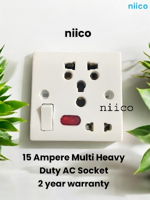 Picture of Niico 15 Ampere Heavy Duty Multi AC Socket= (2 Years Repless Warranty)