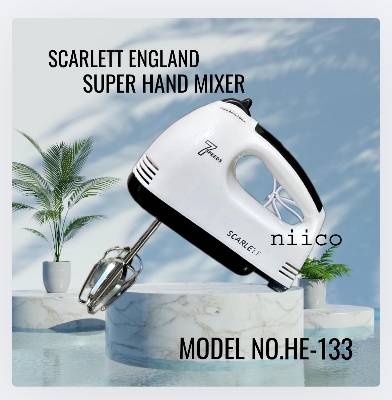 Picture of Scarlett  Super Hand Mixer & Electric Egg Bitter in White Is Versatile and Efficient Electric Bitter Effortless and Convenient-(1 Year Warranty )