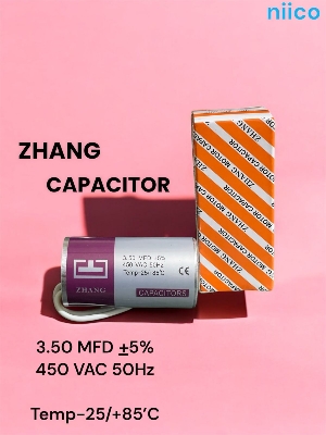 Picture of ZHANG Ceiling Fan Capacitor Model ZHANG- 3.5uf =450 = Capacitor=3.5 UF Wire Type Capacitor -(1 Year Warranty)