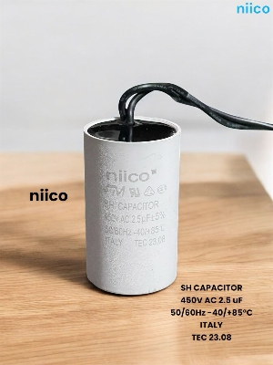 Picture of Niico Ceiling Fan Capacitor Model niico=FM- 2.5uf =450 V.AC (Made In Italy)  Capacitor=2.5 UF ( 3 Year Warranty)