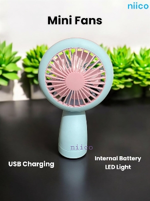 Picture of Mini USB Lithium battery Heavy Duty Rechargeable Portable Handheld cooling Fan With Toggle Switch - Model=66-01(1 Year warranty )