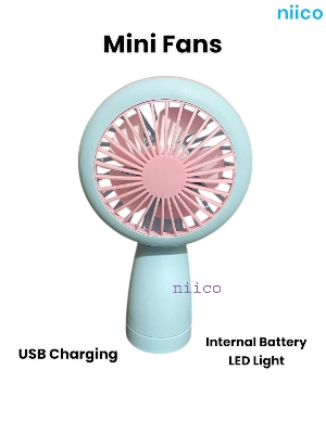 Picture of Mini USB Lithium battery Heavy Duty Rechargeable Portable Handheld cooling Fan With Toggle Switch - Model=66-01(1 Year warranty )
