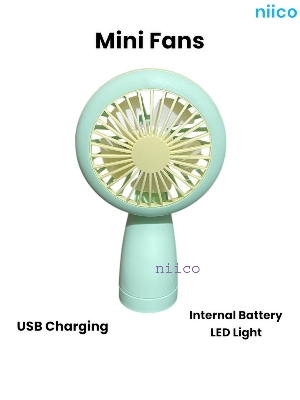 Picture of Mini USB Lithium battery Heavy Duty Rechargeable Portable Handheld cooling Fan With Toggle Switch - Model=66-01(1 Year warranty )