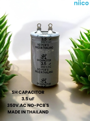 Picture of Niico Ceiling Fan Capacitor Model niico=SH 3.5 uf =350 V.AC Made In Thailand Original Capacitor=3.5  UF ( 1 Year Warranty)