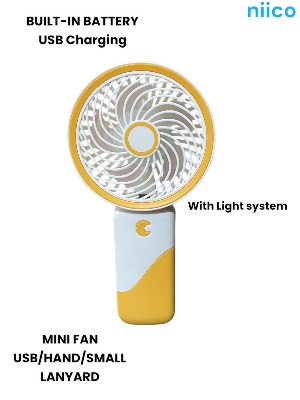 Picture of Mini USB Lithium battery Heavy Duty Rechargeable Portable Handheld cooling Fan LANYARD  - Model=S076 -1(1 Year warranty )