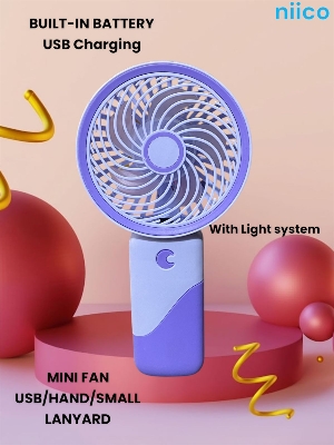 Picture of Mini USB Lithium battery Heavy Duty Rechargeable Portable Handheld cooling Fan LANYARD  - Model=S075 -1(1 Year warranty )