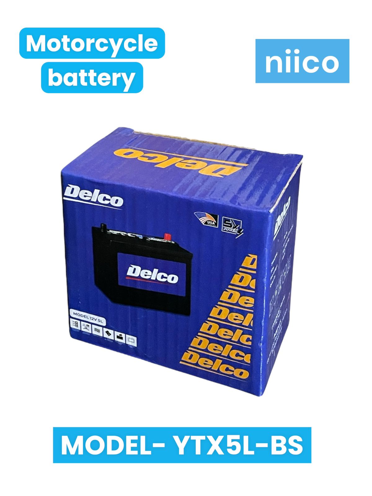 Picture of 12 Volt Motorcycle  Battery Maintenance Free Model-YTX 5L -BS (12Volt 6.5 Ah)-3 Month Warranty for=Suzuki Gixxer/ Yamaha FZ/R15/New Pulsar Bike Battery