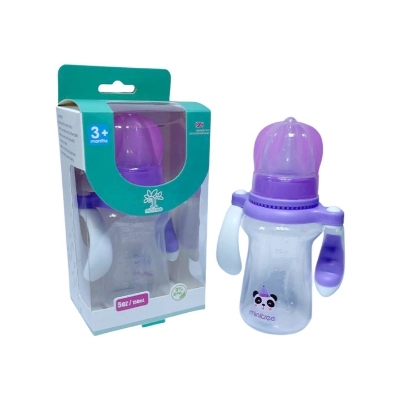 Picture of Baby Feeder Bottle Minitree Regular Neck Feeding Plastic Bottle With Handle 3m+ 150ml Multicolor Available