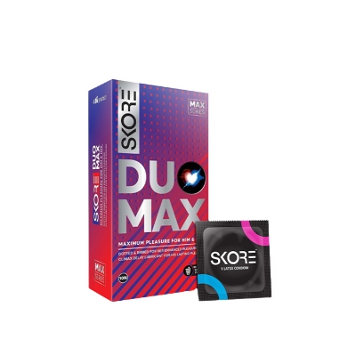 Picture of Skore Duo Max Condom 10pcs Premium Condoms for Him & Her Dotted & Long Lasting Condom | India