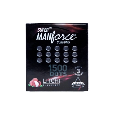 Picture of Manforce Condom 1500 Dots Litchi Flavor Condom 3pcs Condom (Made in India)
