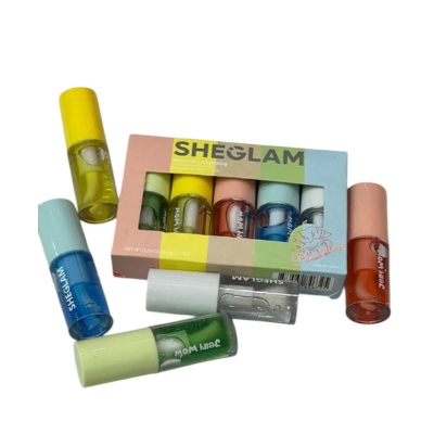 Picture of Sheglam Jelly Wow Hydrating Lip Oil Moisturizing Plumping Lip Gloss 5pcs Set