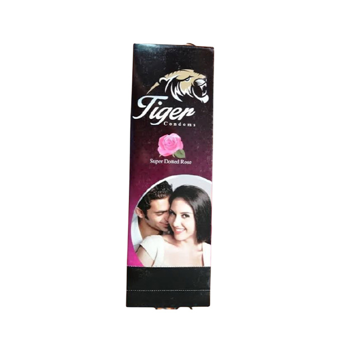 Picture of Tiger Dotted Condoms Rose Flavour (36pcs)