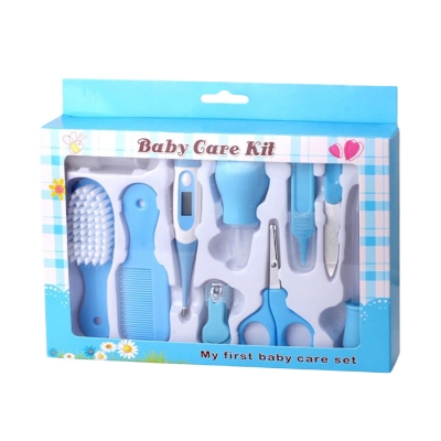 Picture of Baby Health Care Gift Kit - Newborn Baby Care Accessories 10pcs - Portable Baby Care Kit Nursing Baby Heath and Grooming - Pink & Blue Color