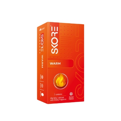 Picture of SKORE Not Out, Chocolate, Strawberry, Orange, Banana, Cherry Flavor, Dots, Shade, Cool Warm 1500+ Dots Condom for Men | Single 3pcs | India
