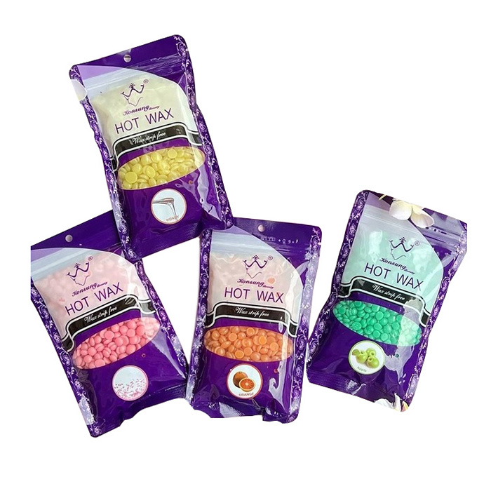 Picture of Konsung Beauty Strip Free Hot Wax For Body Hair Removal 100g Pack - Black, Pink, Tea Tree, Apple, Orange, Chocolate Flavor Wax